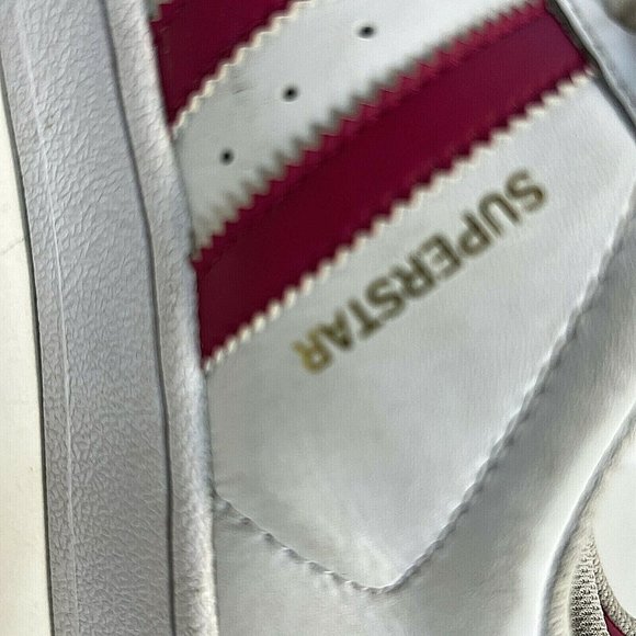 Adidas Originals Superstar B23644 Sneakers, Women's Size 5.5, White Pink - Picture 8 of 9